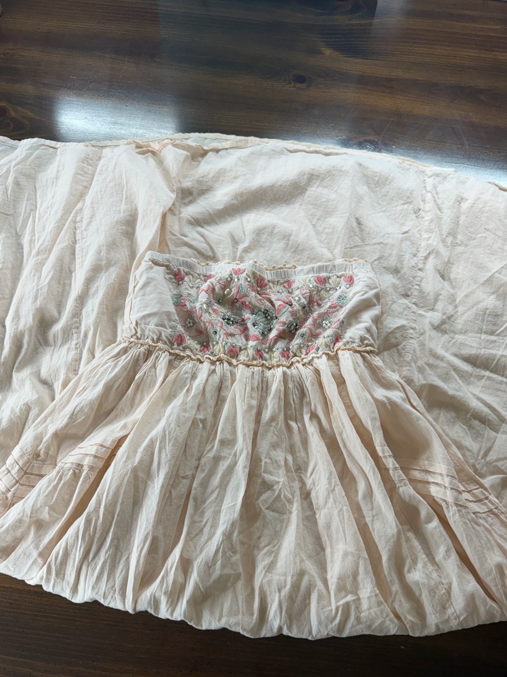 Lyla Strapless Smocked Maxi Dress in Light Pink
